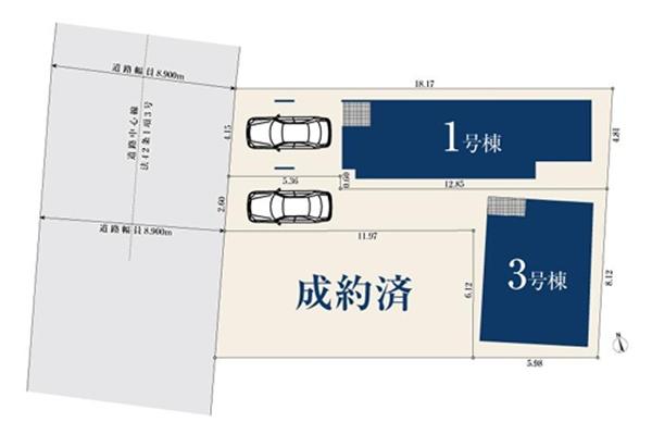 瀬谷区三ツ境　全3棟1号棟