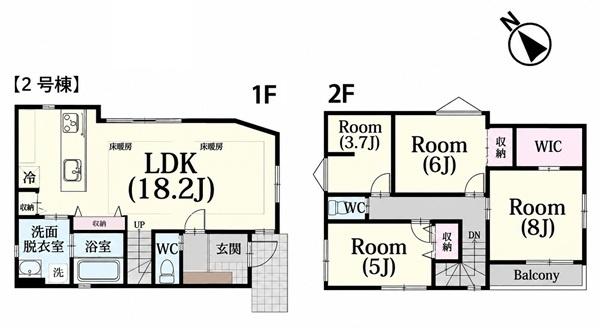 旭区上白根町　全４棟２号棟