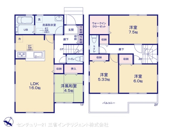 北葛飾郡松伏町田中３丁目の新築一戸建