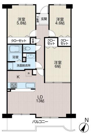 パークフィールドみさと3街区1号館　4階