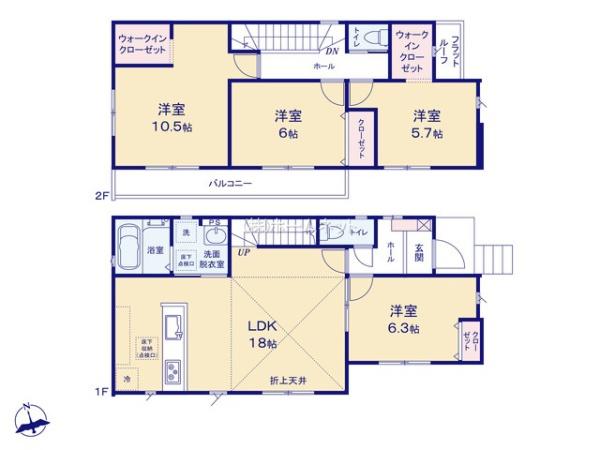 三郷市早稲田9期全1棟　新築戸建　1号棟