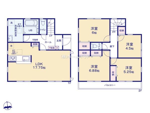 三郷市早稲田全1棟　新築戸建　1号棟
