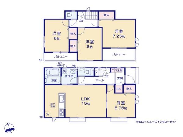 第1期三郷市早稲田全4棟　新築戸建　D号棟