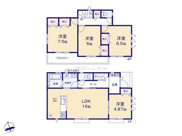 三郷早稲田7丁目全1棟　新築戸建　1号棟