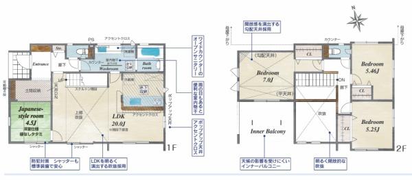 三郷市早稲田6丁目全1棟　新築戸建　1号棟