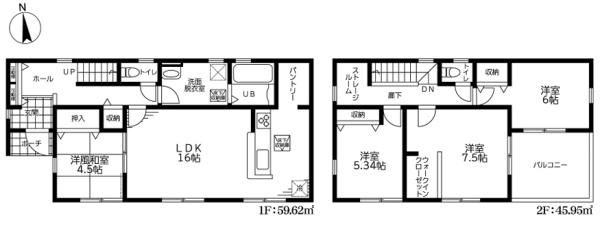 三郷市戸ケ崎Ⅵ全1棟　新築戸建　1号棟
