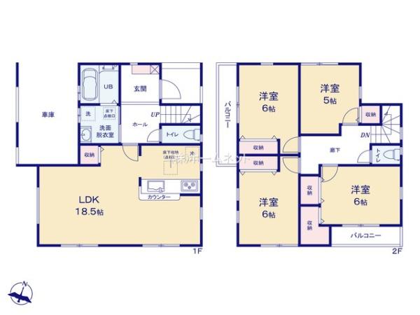 三郷市彦倉全4棟　新築戸建　1号棟