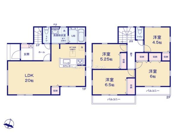 三郷市彦倉全4棟　新築戸建　3号棟