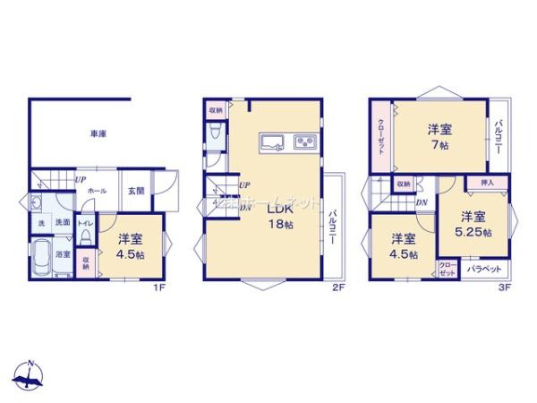 三郷市谷口全1棟　新築戸建　1号棟