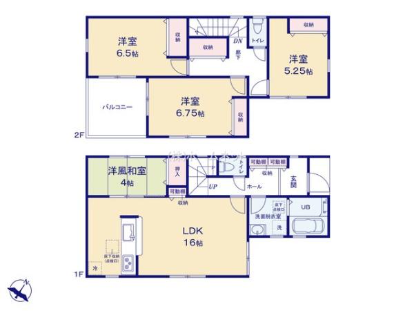 八潮市古新田12期全1棟　新築戸建　1号棟