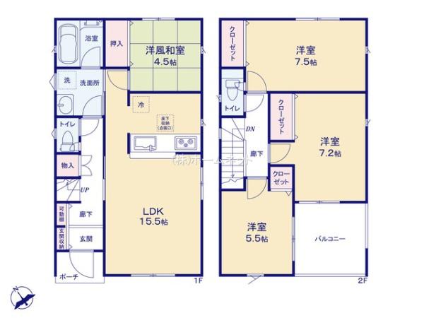 三郷市戸ケ崎第54全7棟　新築戸建　5号棟