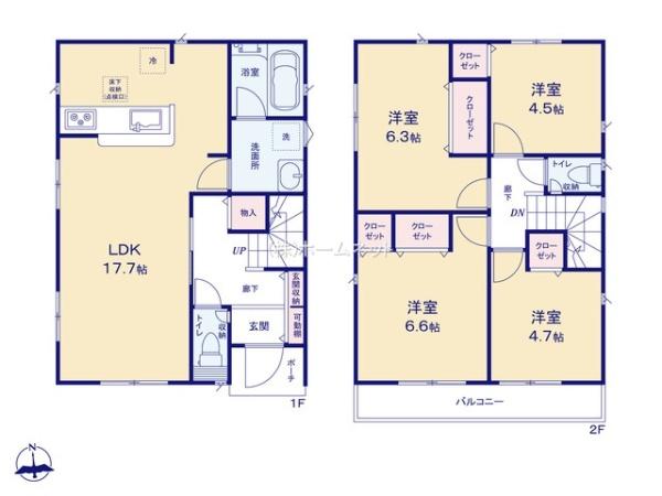 三郷市高州第19全1棟　新築戸建　1号棟
