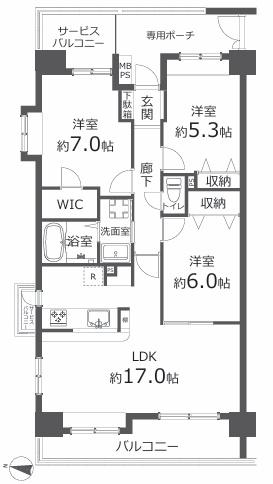 エフローレ新三郷216　9階