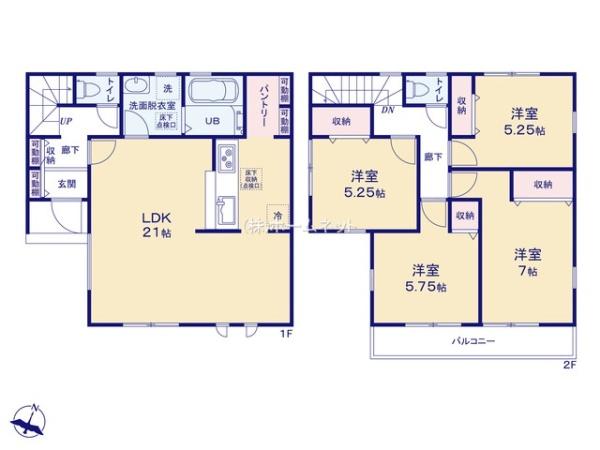 三郷市彦糸第3全4棟　新築戸建　2号棟