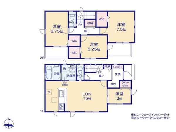 三郷市新和9期全1棟　新築戸建　1号棟