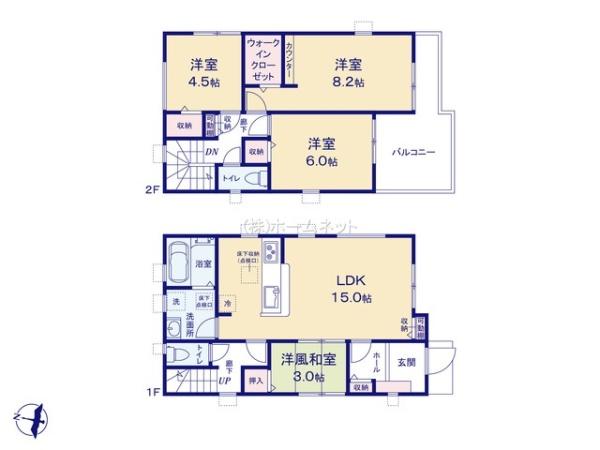 三郷市彦川戸3期全1棟　新築戸建　1号棟