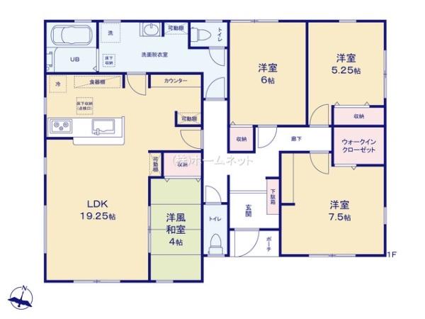 三郷市泉2期全1棟　新築戸建　１号棟