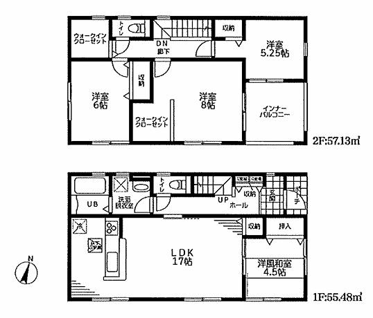 三郷彦糸全5棟　新築戸建　1号棟