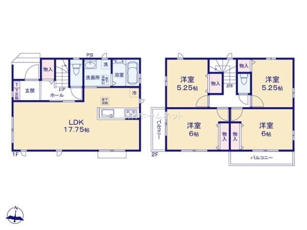 三郷市戸ケ崎5丁目全10棟　新築戸建　A号棟