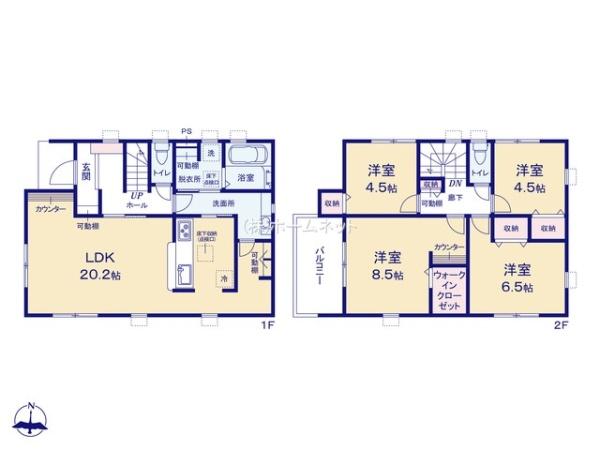 三郷市彦糸3期全6棟　新築戸建　1号棟