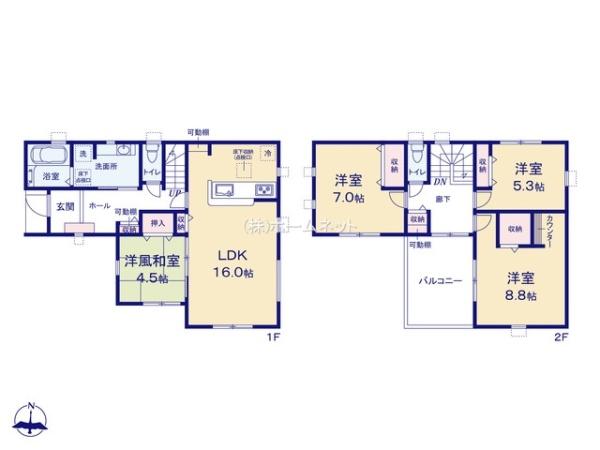 三郷市彦糸3期全6棟　新築戸建　2号棟