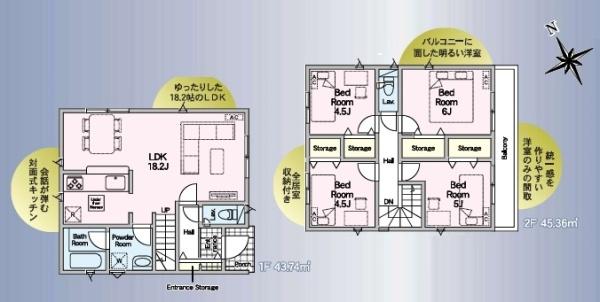 三郷市早稲田第28全4棟　新築戸建　1号棟