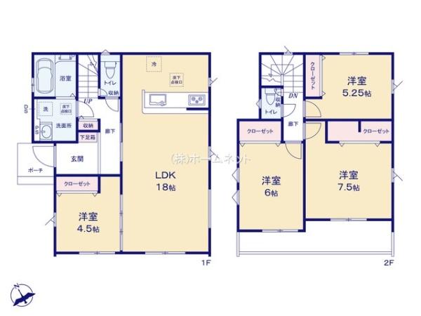 三郷市早稲田13期全7棟　新築戸建　6号棟