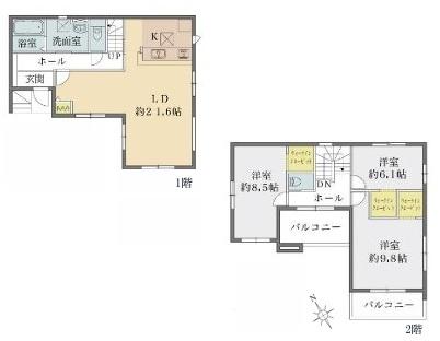三郷市後谷1期全1棟　新築戸建　1号棟