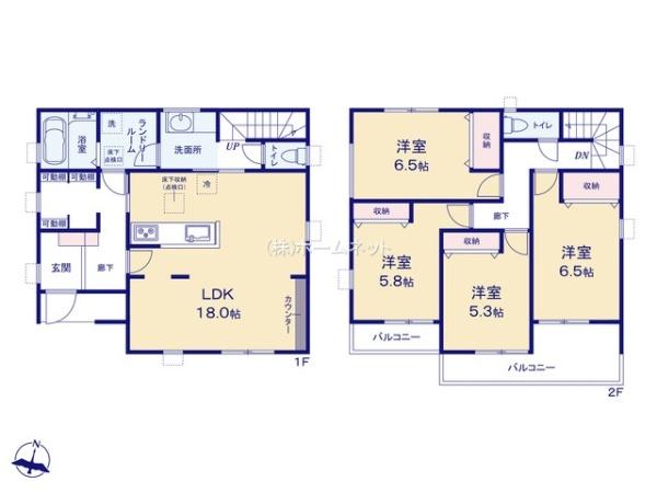 八潮市大曽根全1棟　新築戸建　1号棟