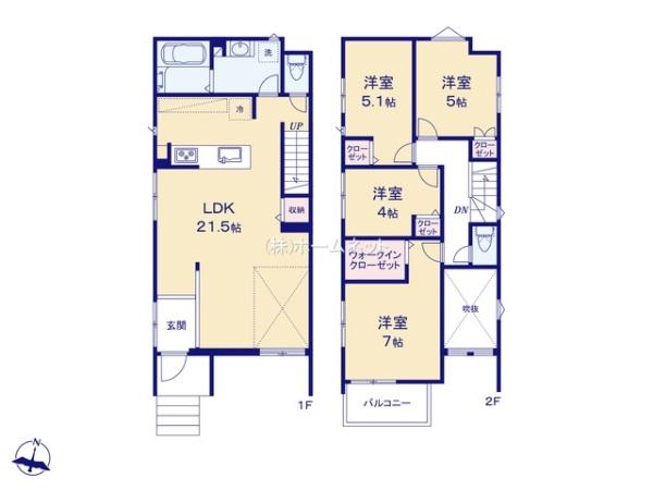 八潮市八潮6丁目全3棟　新築戸建　1号棟