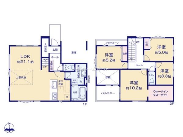 三郷市鷹野3期全１棟　新築戸建　1号棟