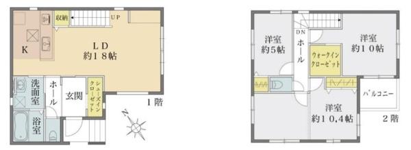 三郷市戸ケ崎16期全2棟　新築戸建　1号棟