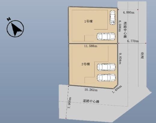 三郷市戸ケ崎16期全2棟　新築戸建　1号棟