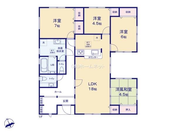 三郷市彦江3期全1棟　新築戸建　1号棟