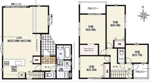 三郷市幸房3期全1棟　新築戸建　1号棟