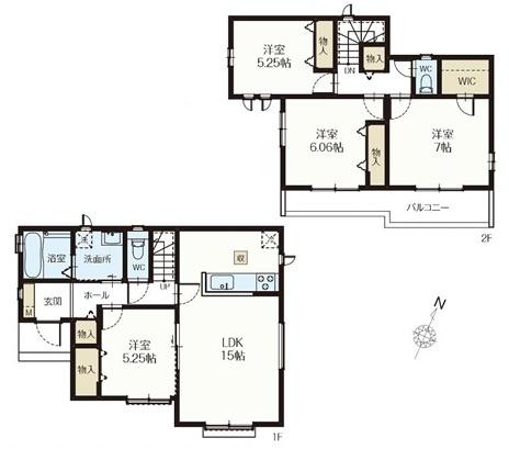 吉川市中曽根1丁目全9棟 新築戸建 G号棟