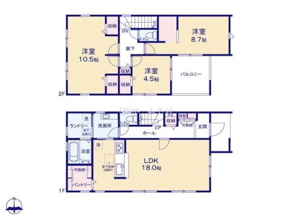 三郷市東町8期全2棟　新築戸建　1号棟