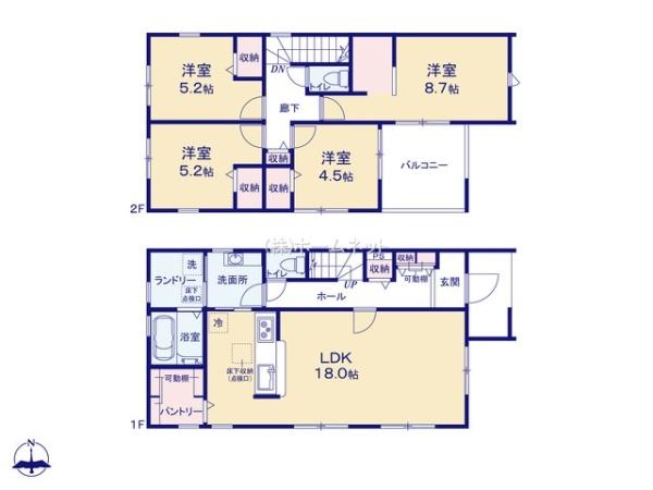 三郷市東町8期全2棟　新築戸建　2号棟