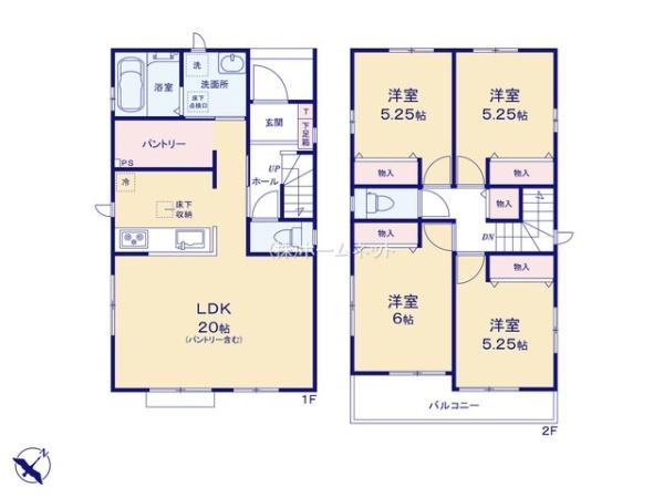 八潮市鶴ケ曽根全3棟　新築戸建　A号棟