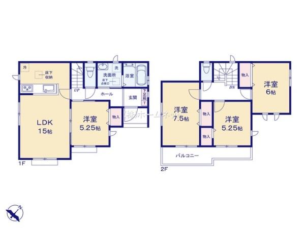 八潮市鶴ケ曽根全3棟　新築戸建　B号棟