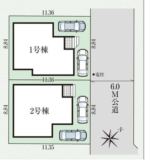 八潮市鶴ケ曽根8期全2棟　新築戸建　1号棟