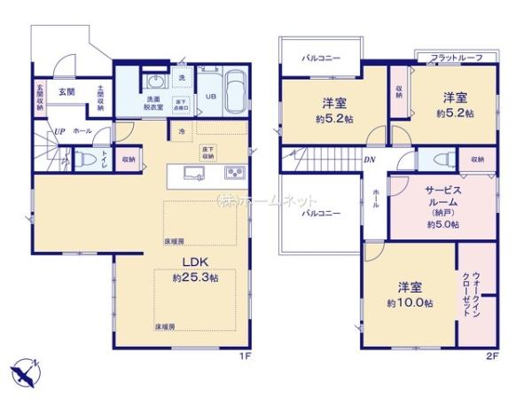 三郷市戸ケ崎18期全1棟　新築戸建　1号棟