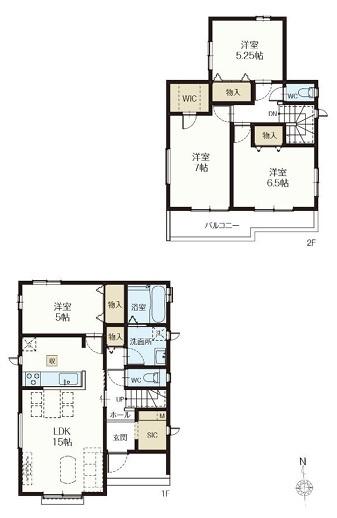 吉川市中曽根全3棟 新築戸建 A号棟