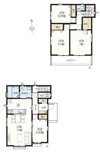 吉川市中曽根全3棟 新築戸建 B号棟