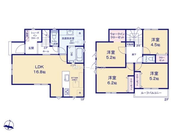 八潮市中央3丁目01期全2棟　新築戸建　1号棟