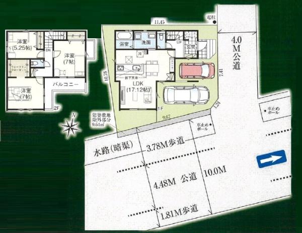 八潮市上馬場全1棟 新築戸建 1号棟