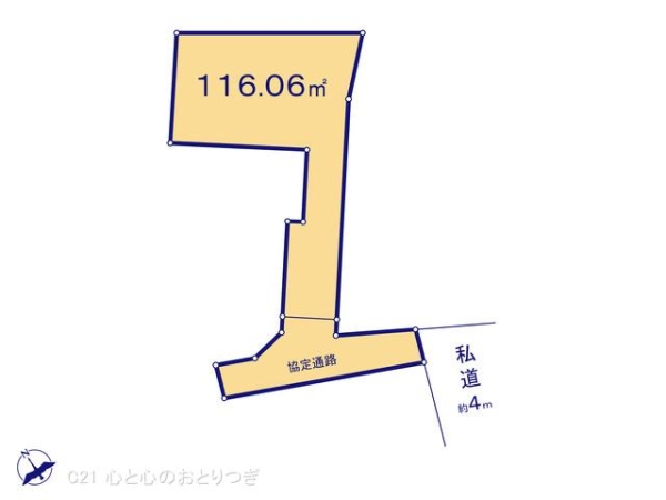大和市福田　建築条件なし売地　C号地