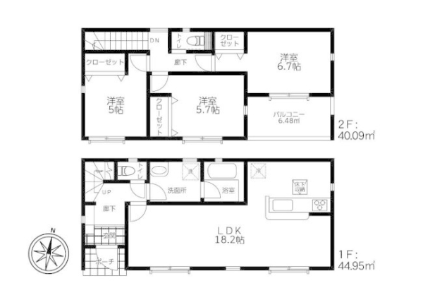 海老名市杉久保北3丁目　新築戸建　全2棟　2号棟