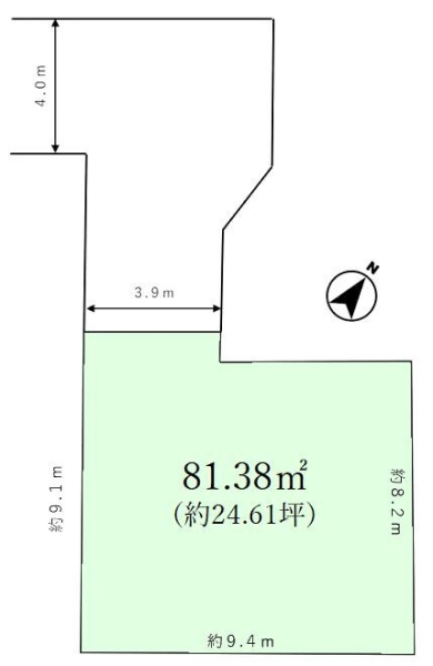 相模原市中央区並木3丁目　建築条件なし売地