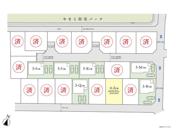 大和市南林間6丁目　建築条件なし売地　4　2区画